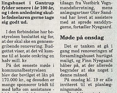 Klip fra Horsens Folkeblad 3-6-05