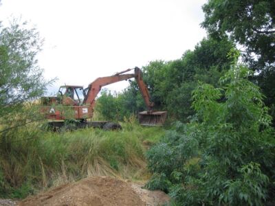 Parkeringspladsen planeres